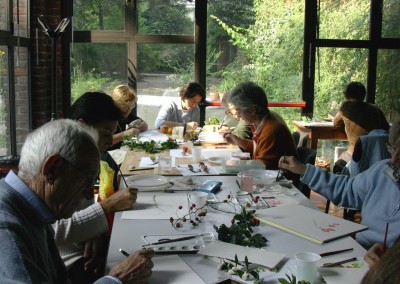 Dipingere le bacche all'Orto Botanico di Brera (MI)